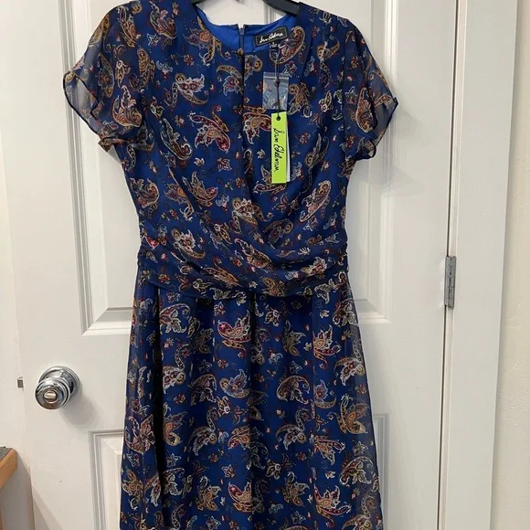 blue spring dress Tulip Blue Crochet Mini Dress main image 1
